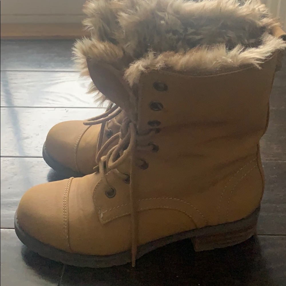 Steve Madden fur booties